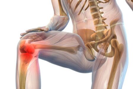 Knee joint pain with osteoarthritis